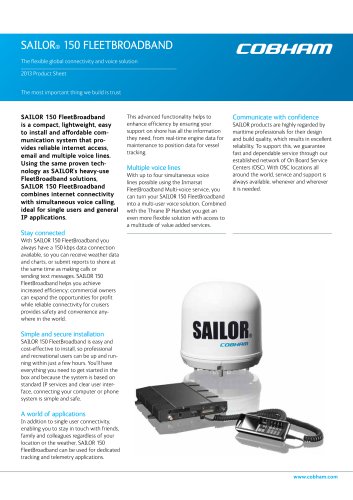 SAILOR® 150 FLEETBROADBAND