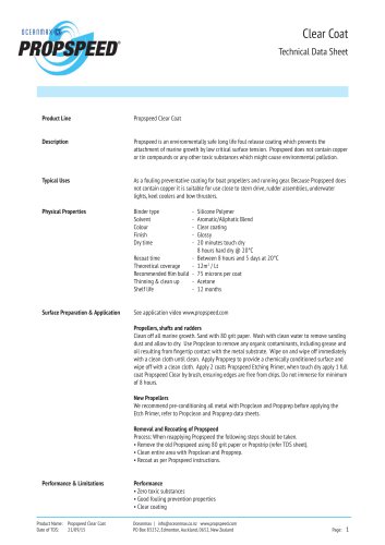 Clear Coat Technical datasheet