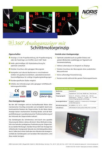 Flyer NIQ31 - 360° Analoganzeiger mit Schrittmotorprinzip