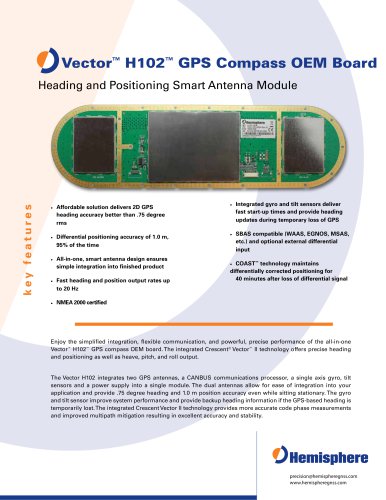 VECTOR H102? GPS COMPASS OEM BOARD