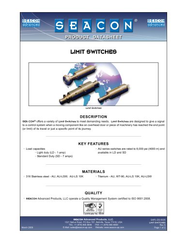 SAPL-DS-0020 Limit Switches