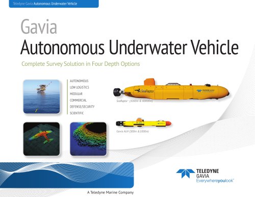 Gavia Autonomous Underwater Vehicle