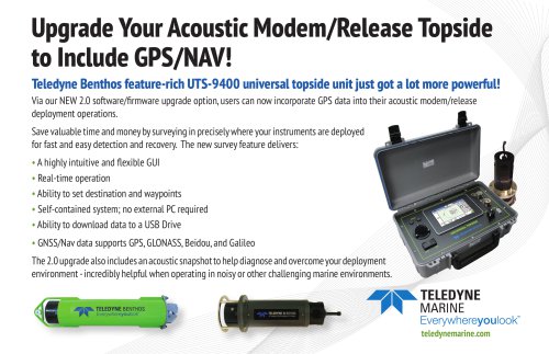 Upgrade Your Acoustic Modem/Release Topside to Include GPS/NAV