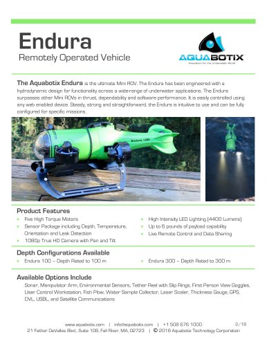 Endura Technical Specifications