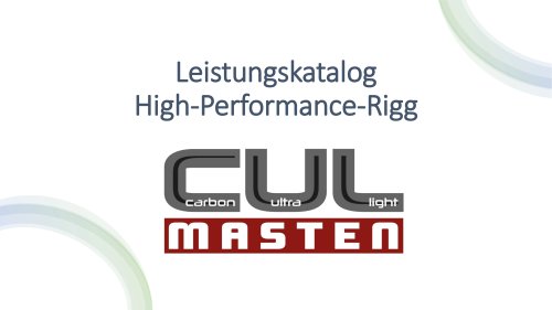 Leistungskatalog High-Performance-Rigg