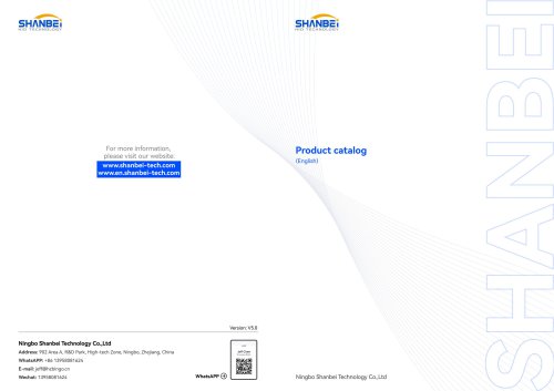 Ningbo Shanbei-tech _Product catalogue_EN_V5.0