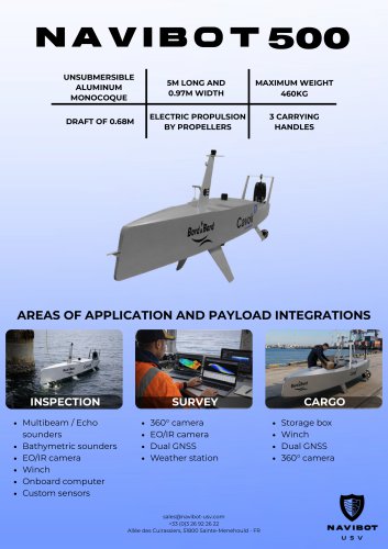Navibot 500 Specs