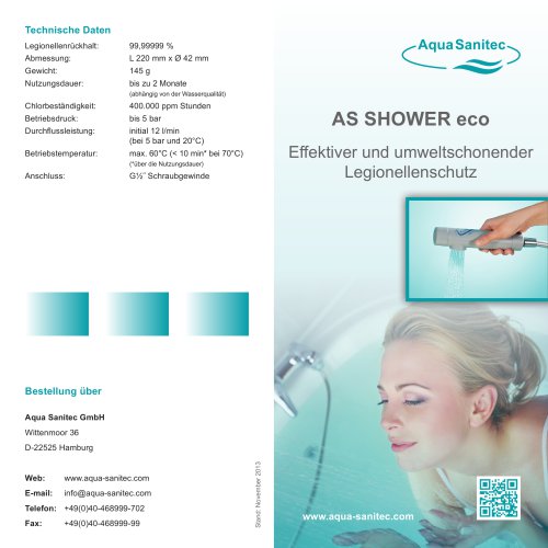 Legionellendusche AS SHOWER eco