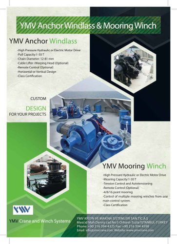 YMV Anchor Windlass Mooring Winch Brochure