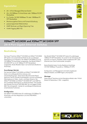 XSNet S4124 SW - 24+4-Port Gigabit Ethernet Switches