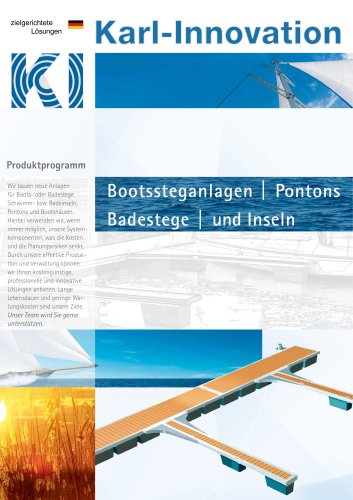 Bootssteganlagen Pontons  Badestege und Inseln