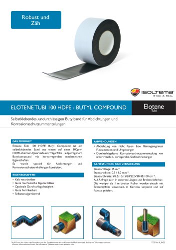 ELOTENE TUBI 100 HDPE - BUTYL COMPOUND