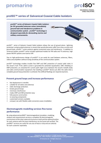 proISO™ series of Galvanical Coaxial Cable Isolators