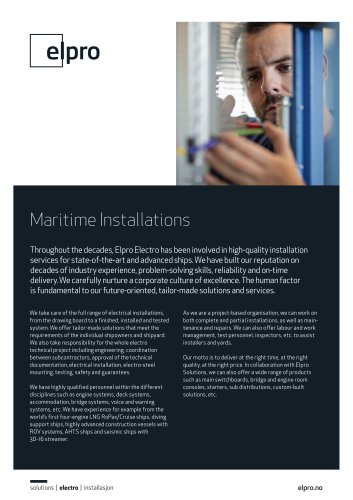 Maritime Installations