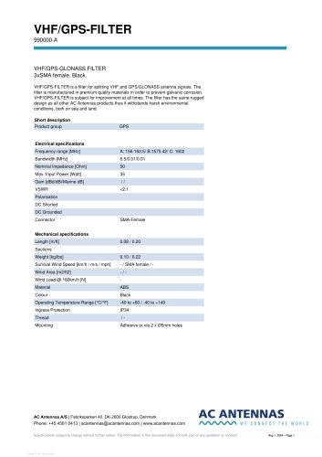 VHF/GPS-FILTER